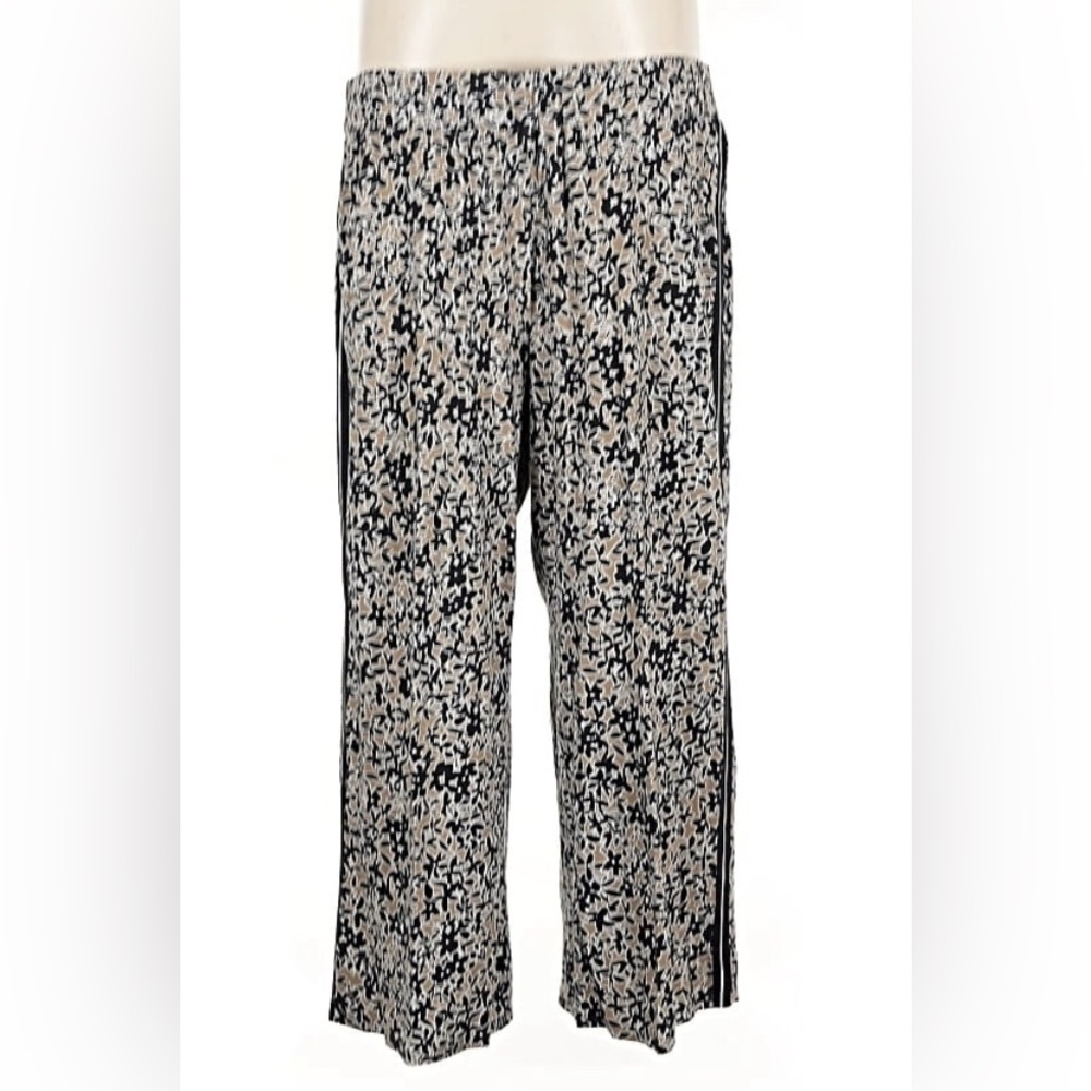 ❤️ J. Jill Black and Tan Floral Pants Size L